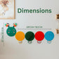 ATA zooz Sensory Wall Panel for Kids - Caterpillar Tactile Texture Board for Fine Motor Skills & Calm Down Corners - Screen-Free Sensory Wall Toy
