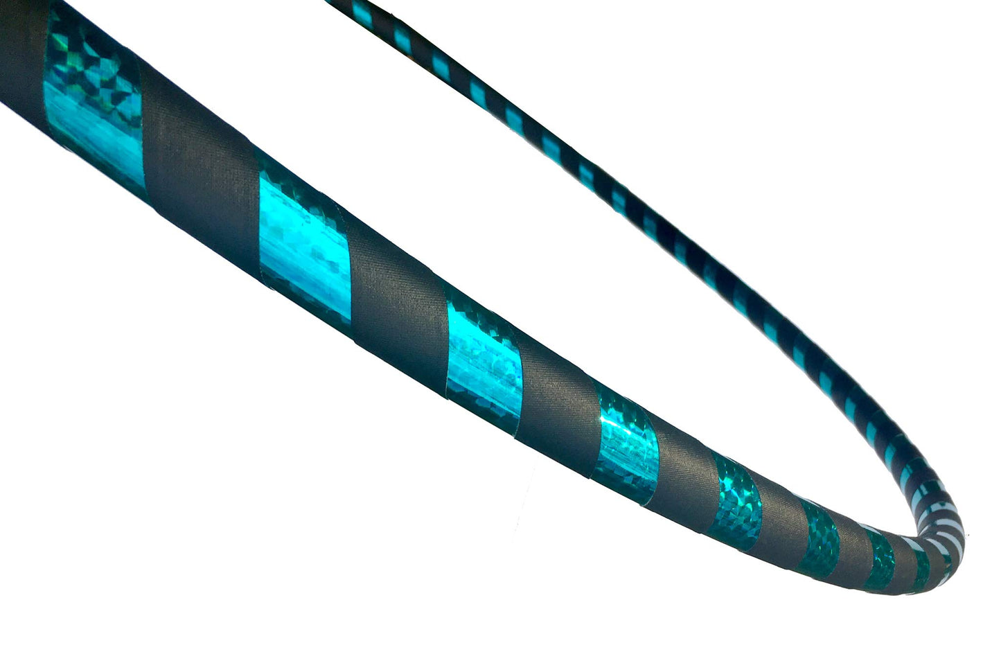 SpinMajik Beginner Exercise Hula Hoop for Fitness and Fun Made for Adults Weighted at 1 Pound (Choose Your Size and Tape Job) (Teal Prismatic, 40)