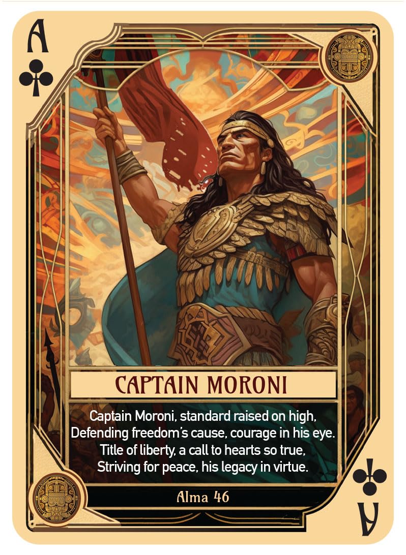 Scripture Guide Book of Mormon Character Playing Cards - Features 54 Iconic Book of Mormon Characters with Beautiful Artwork and Poetry