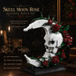 JYLWSMHU Skull Moon Rose Building Block Set Gothic Skeleton Head with Red Flowers Goth Horror Skeleton Pot Home Table Decor for Adults 606PCS
