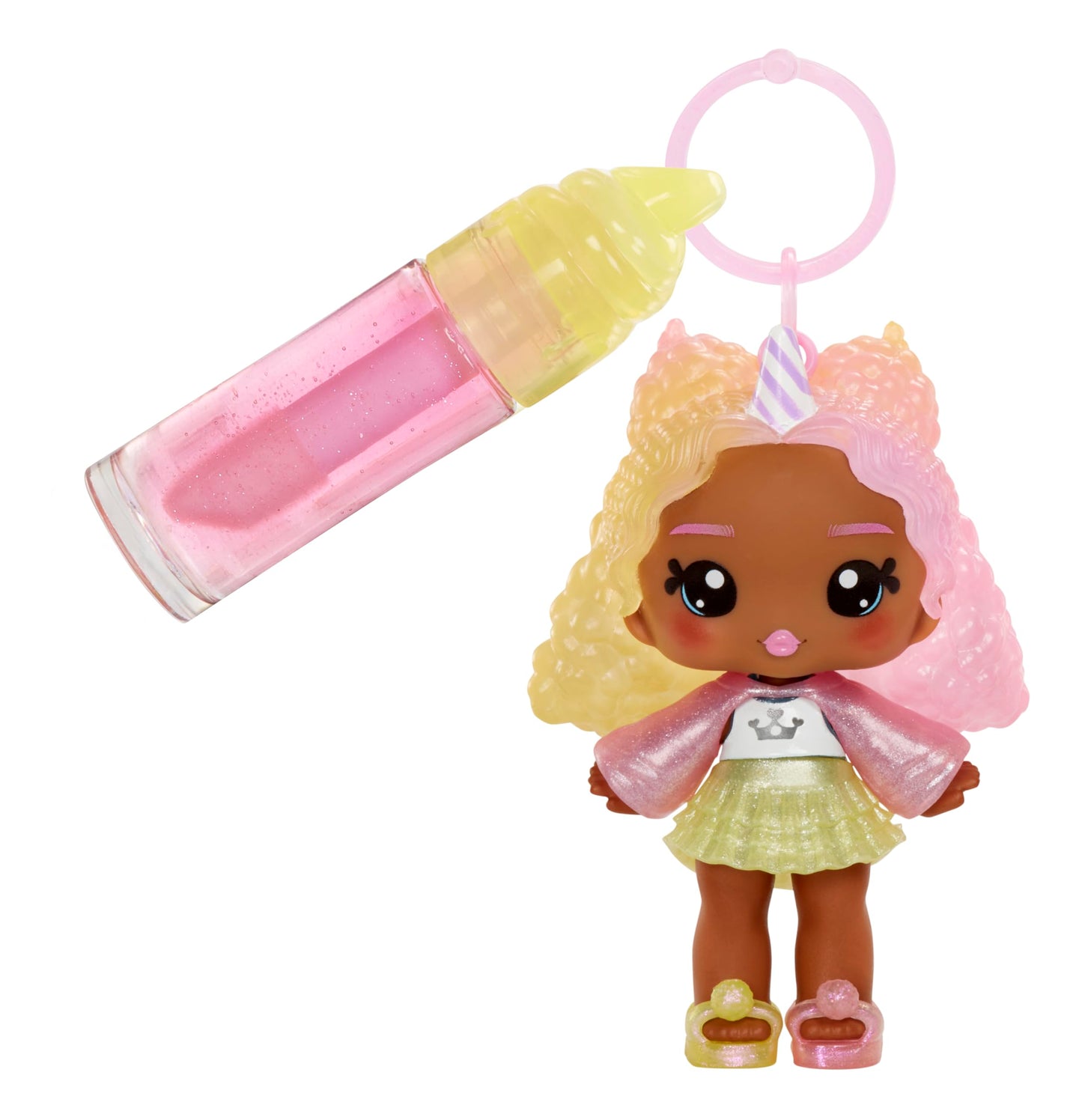 Yummiland Lip Gloss Doll - Nia Candy Fluff, with DIY Lip Gloss Kit, Ages 4+