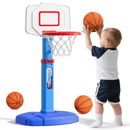 HYES Kids Basketball Hoop Indoor, Adjustable Height
