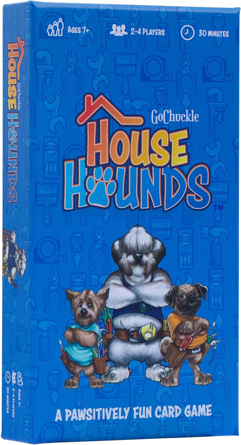 GoChuckle House Hounds Set Collection Card Game - A Race to Collect Workers Needed to Fix up Broken Down Houses, Strategy Game for Families, Adults
