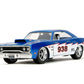 Jada Big Time Muscle 1:24 1970 Plymouth Roadrunner Die-Cast Car, Toys for Kids and Adults(Candy Blue/White)