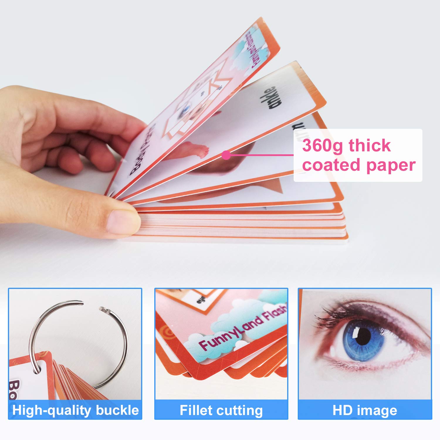 34PCS/Set Body Parts Kids Gifts English Flash Cards Pocket Card Educational Learning Baby Toys for Children Pre-Kindergarten