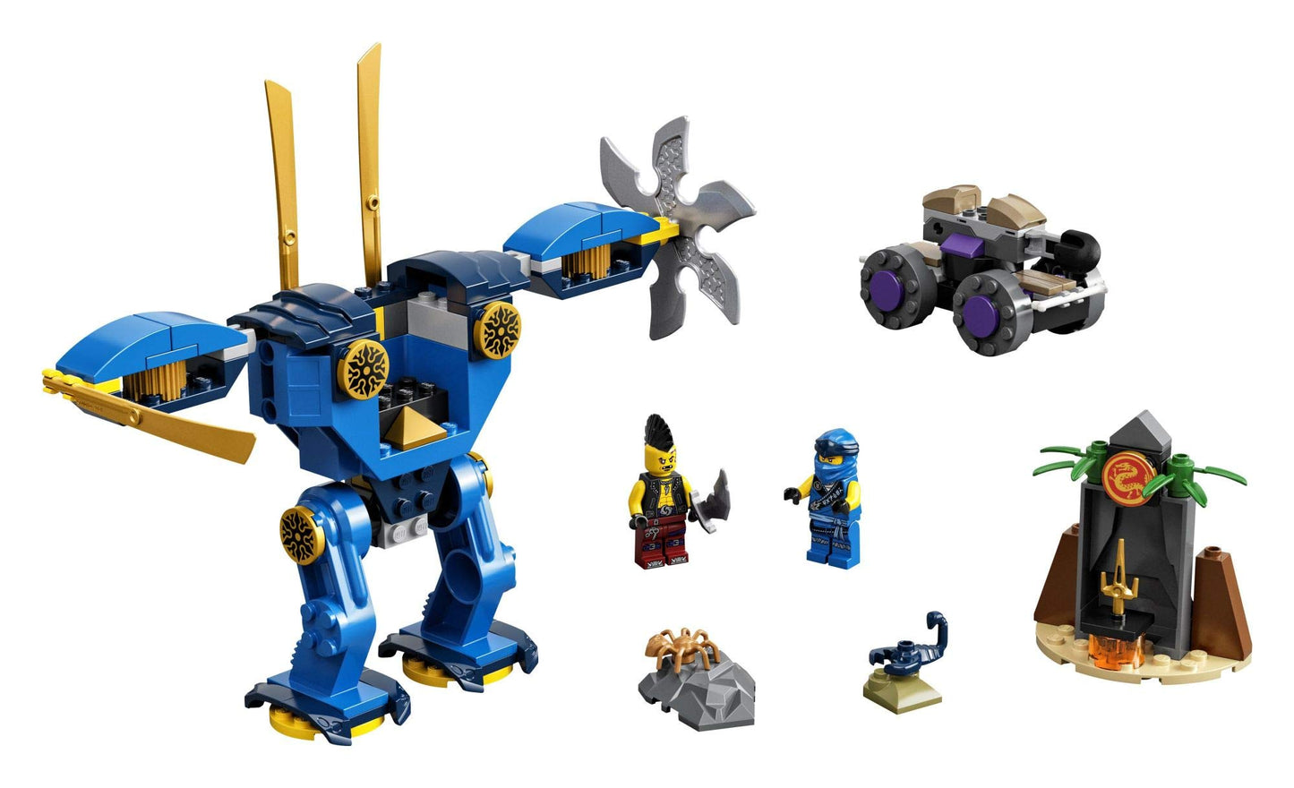 LEGO NINJAGO Legacy Jay’s Electro Mech 71740 Ninja Toy Building Kit Featuring Collectible Minifigures; Great Gift for Kids Aged 4 and Up Who Love