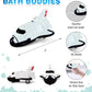 DolliBu Space Shuttle Model Bath Buddy Squirter Toy - Floating Rubber Space Themed Bath Toy for Pool or Bathtub, Cute Bathroom Toys for Toddlers