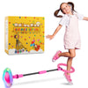 GleeGlow Ankle Skip Ball for Kids, Foldable Skip Ball Toy with Flash Wheel