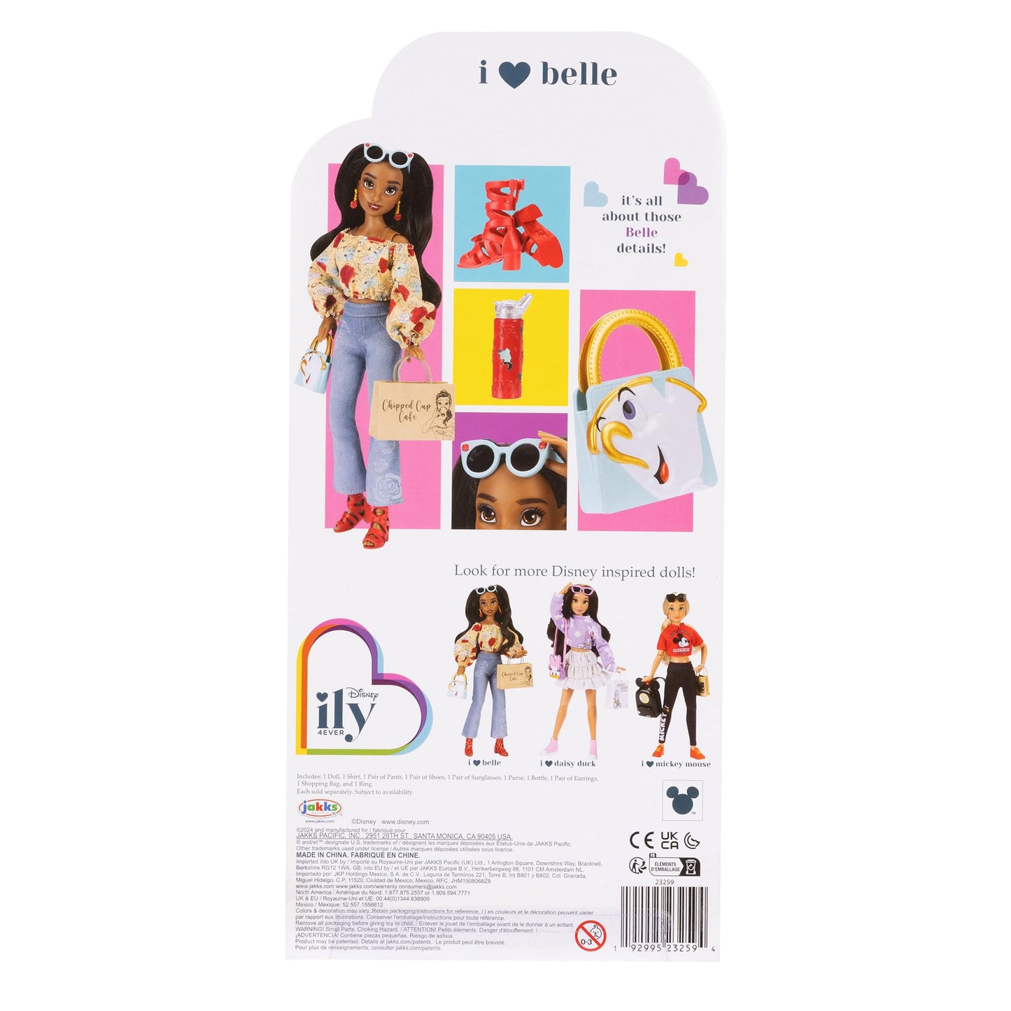 Disney ILY 4EVER Fashion Dolls Inspired by Belle 11.5" Tall with 13 Points of Articulation, Glittery Mickey Ring Included for You!