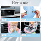 Doll Car Seat for 17cm Dolls, Cute Toy Car Seat with Clip and Removable Magnetic Base Stand, Car Interior Decor for Doll Toy Ornament Display (Blue