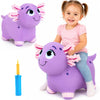 Bouncy Pals Axolotl Hopping Horse, Toddler Inflatable Animal Hopper Toys