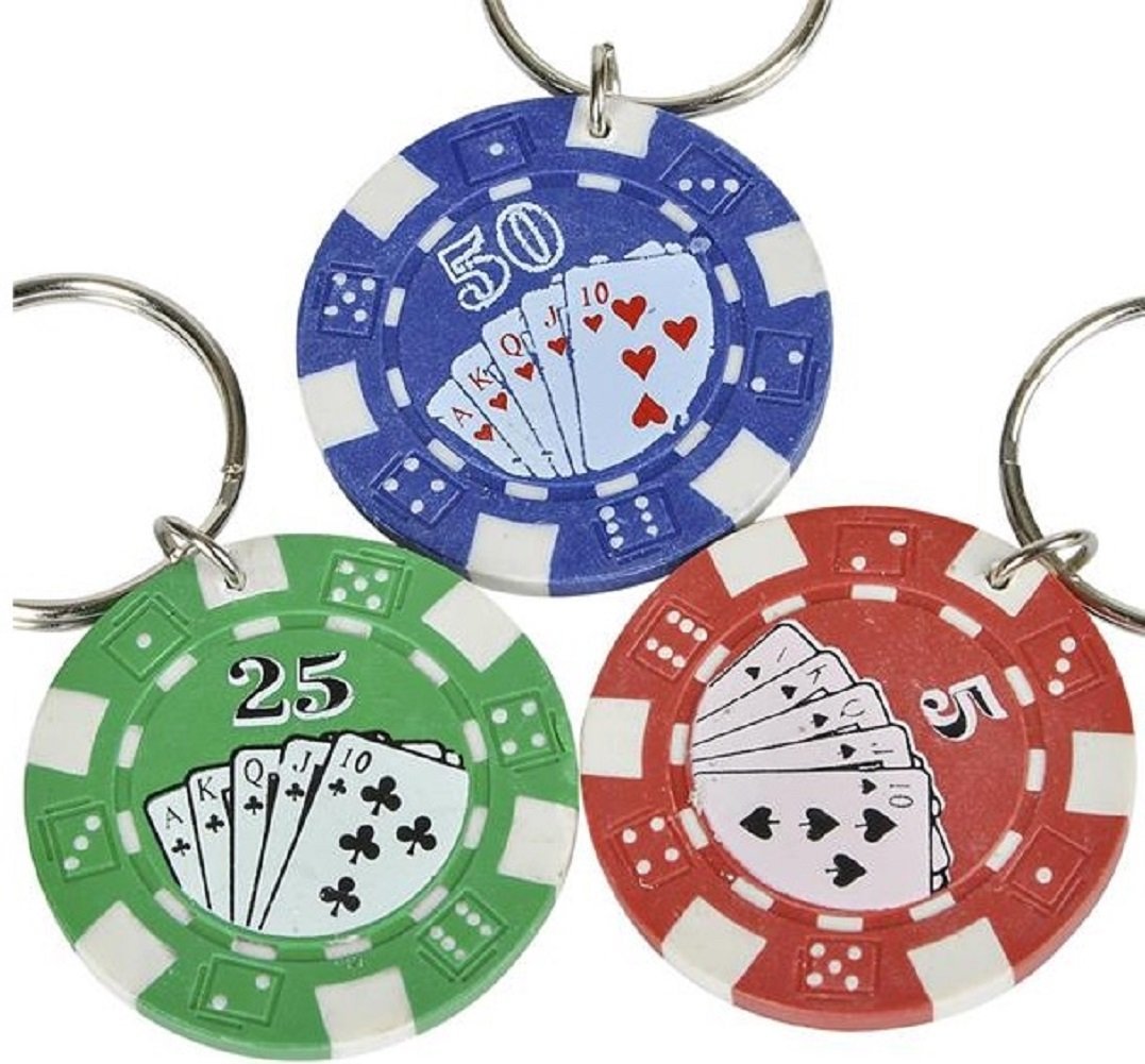 Rhode Island (KCPOKER) Poker Chip Keychain (12 Pack)