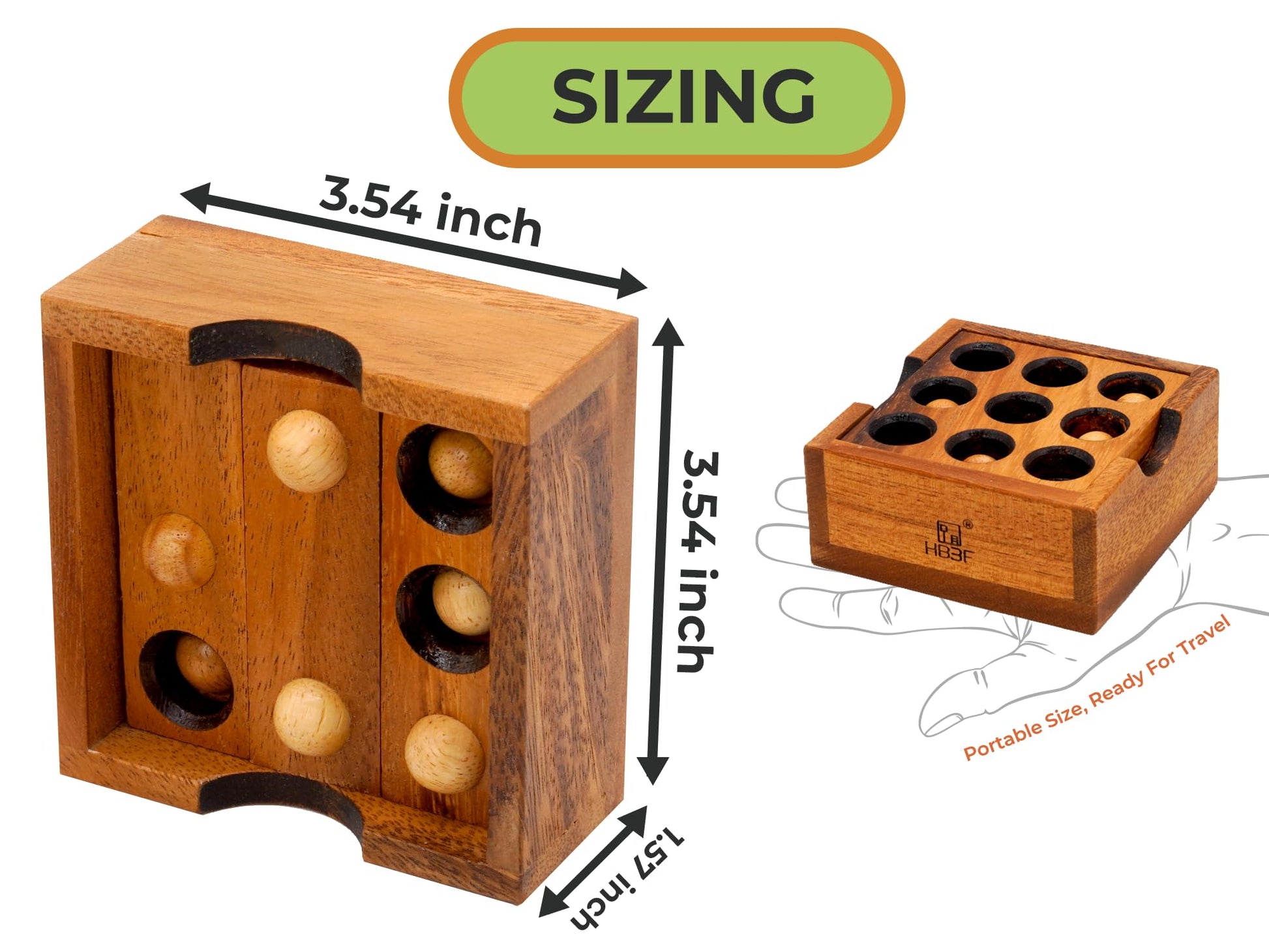 BSIRI Wooden Board Games Educational Sets Classic for Coffee Table or Home Decor and Living Room Decor Rustic Golf Game (Gopher Holes) Made by Wooden