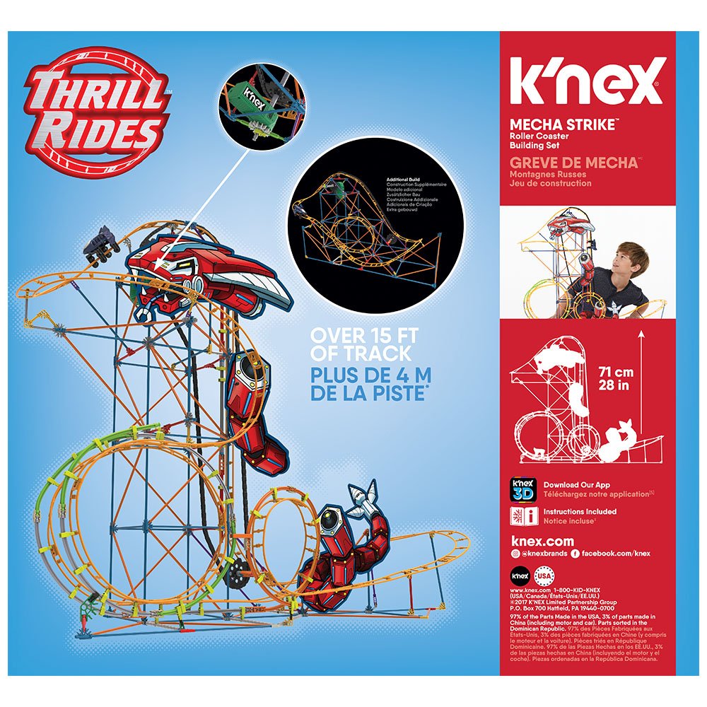 K'Nex 18515 Mecha Strike Roller Coaster Building Set