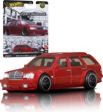 Hot Wheels Premium Car Culture Fast Wagons 1:64 Scale Die-Cast Mercedes-Benz AMG E 36 Estate Collectible with Real Riders Tires & Metal Body & Chassis