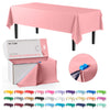 Exquisite Party Solids 54 Inch X 300 Feet Pink Plastic Table Cover Roll in A Cut - to - Size Box with Convenient Slide Cutter. Cuts Up to 36 Rectangle
