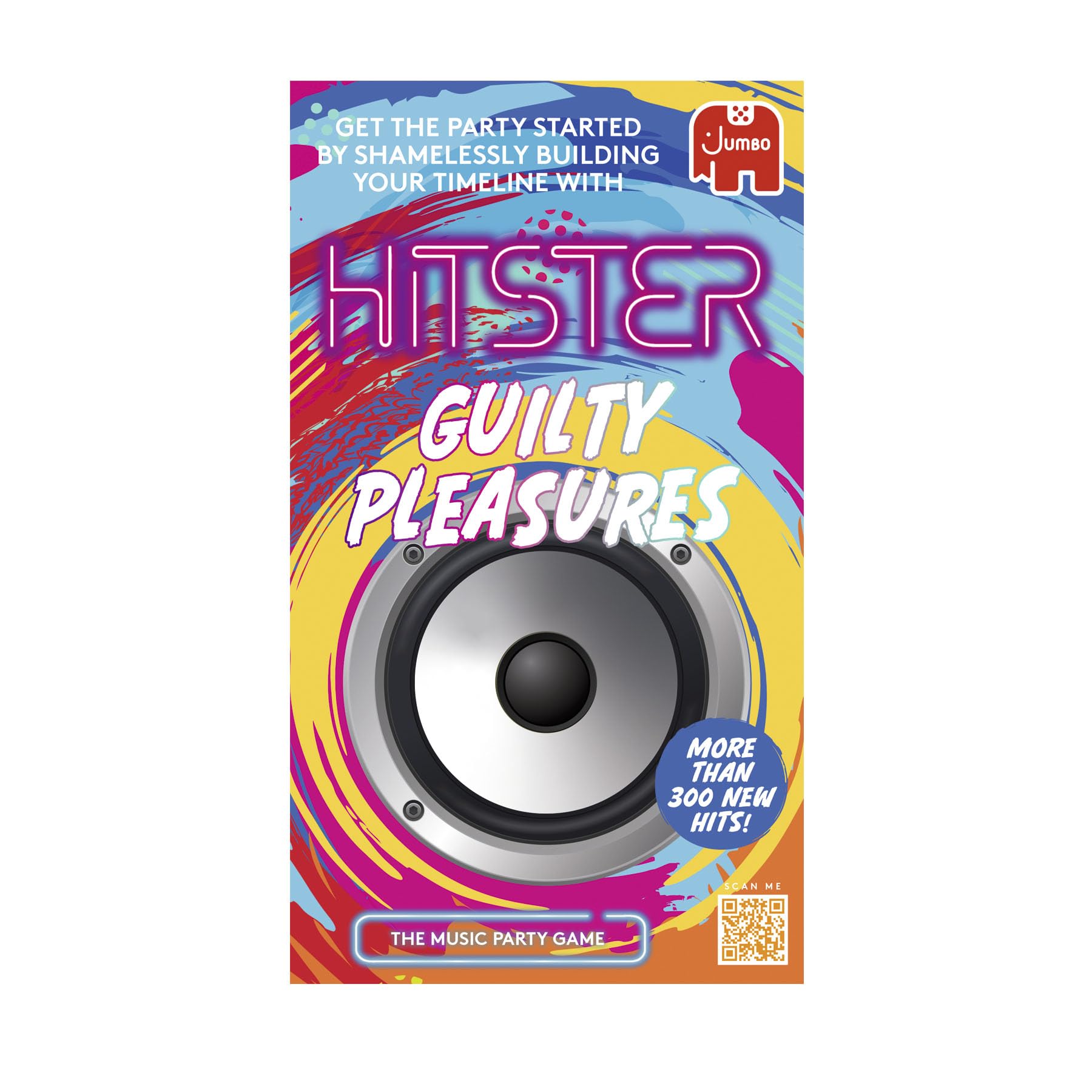 Jumbo Hitster - Guilty Pleasures, Fun Music Quiz Card Game, 2-10 Players - 300 Plus Guilty Pleasure Music Hits - Great for Adult and Family Game