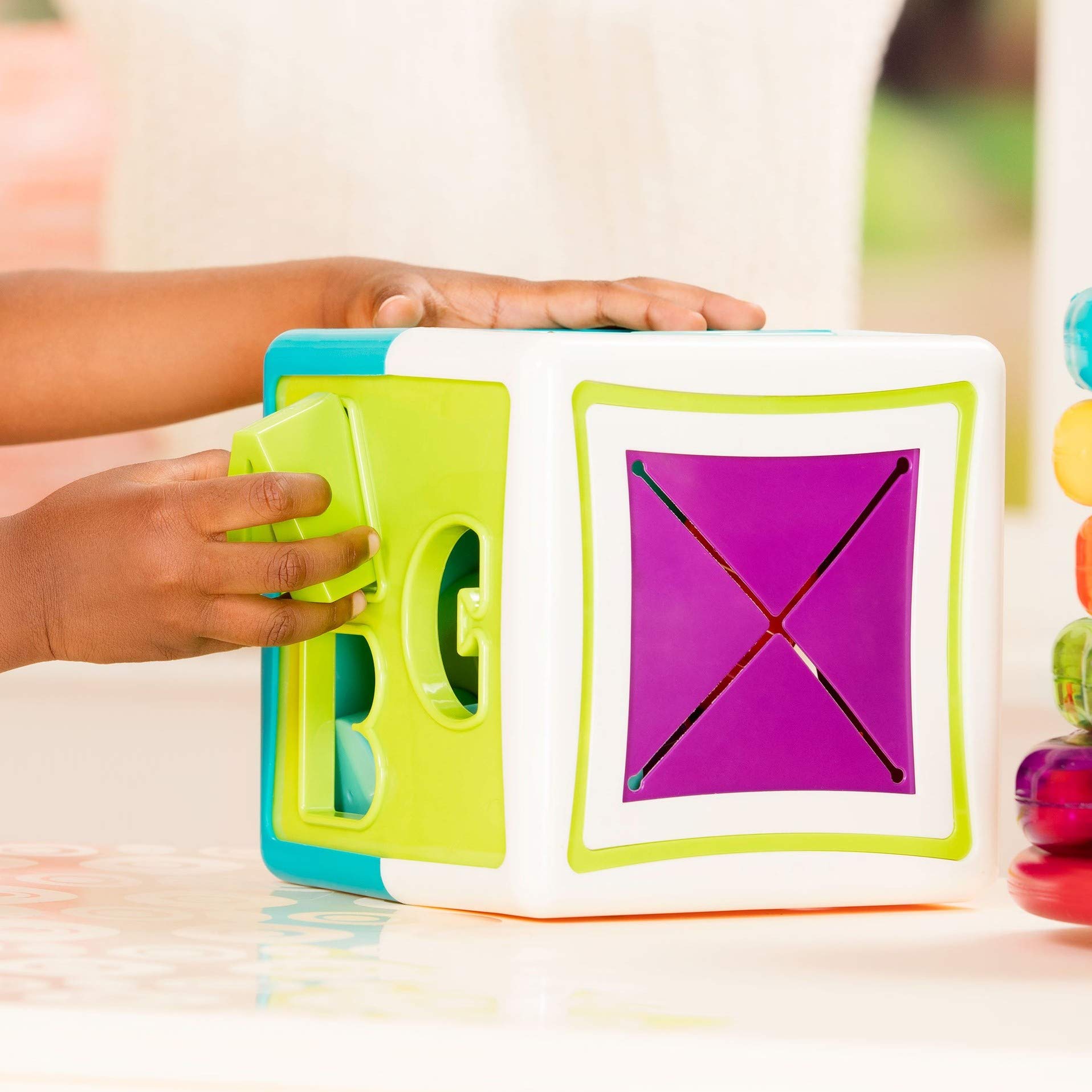 Battat Shapes, Numbers and Letters Sorting Activity Cube Bead Maze, Toddler