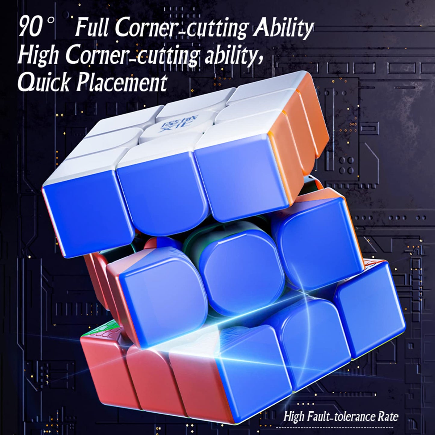 TUNJILOOL Moyu WRM V9 Ball Core (UV Coated) Stickerless Speed Cube, moyu WeiLong WR M V9 MagLev+Core Magnets Magic Clothes Flagship 3x3 UV, WRM 2023