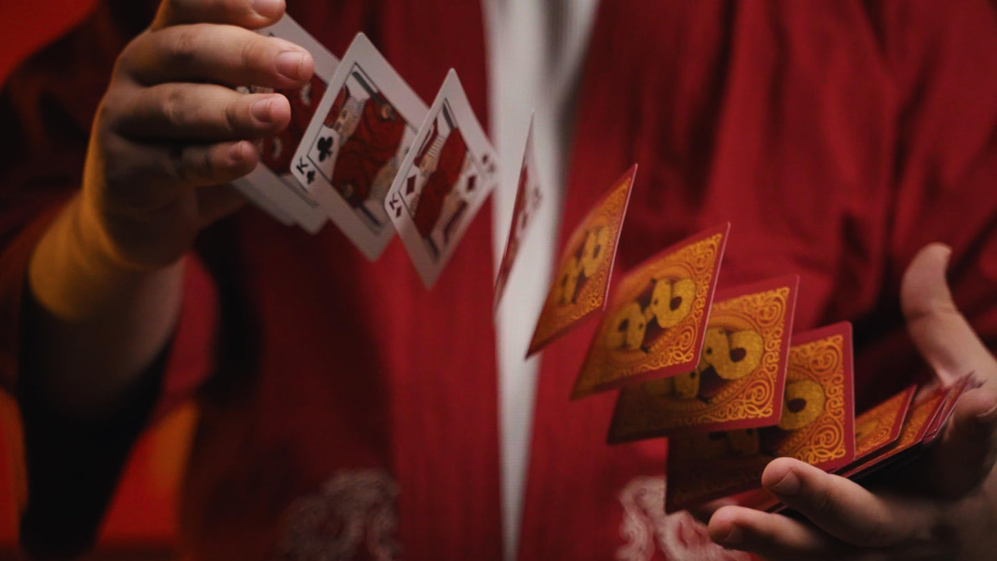 Bicycle Chinese Zodiac Snake Playing Cards, Chinese New Year Edition, Red and Gold Card Deck