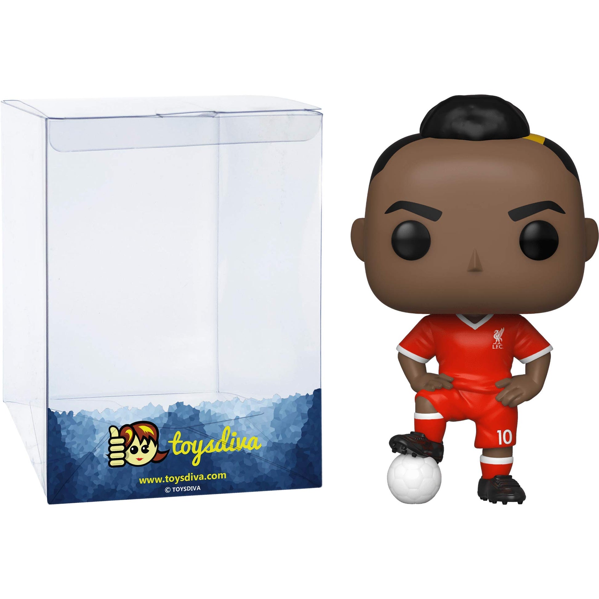 S a d i o M a n Ã [Liverpo o l]: Fun ko P o p ! Football / Soccer Vinyl Figurine Bundle with 1 Compatible 'ToysDiva' Graphic Protector (032 - 47257 -