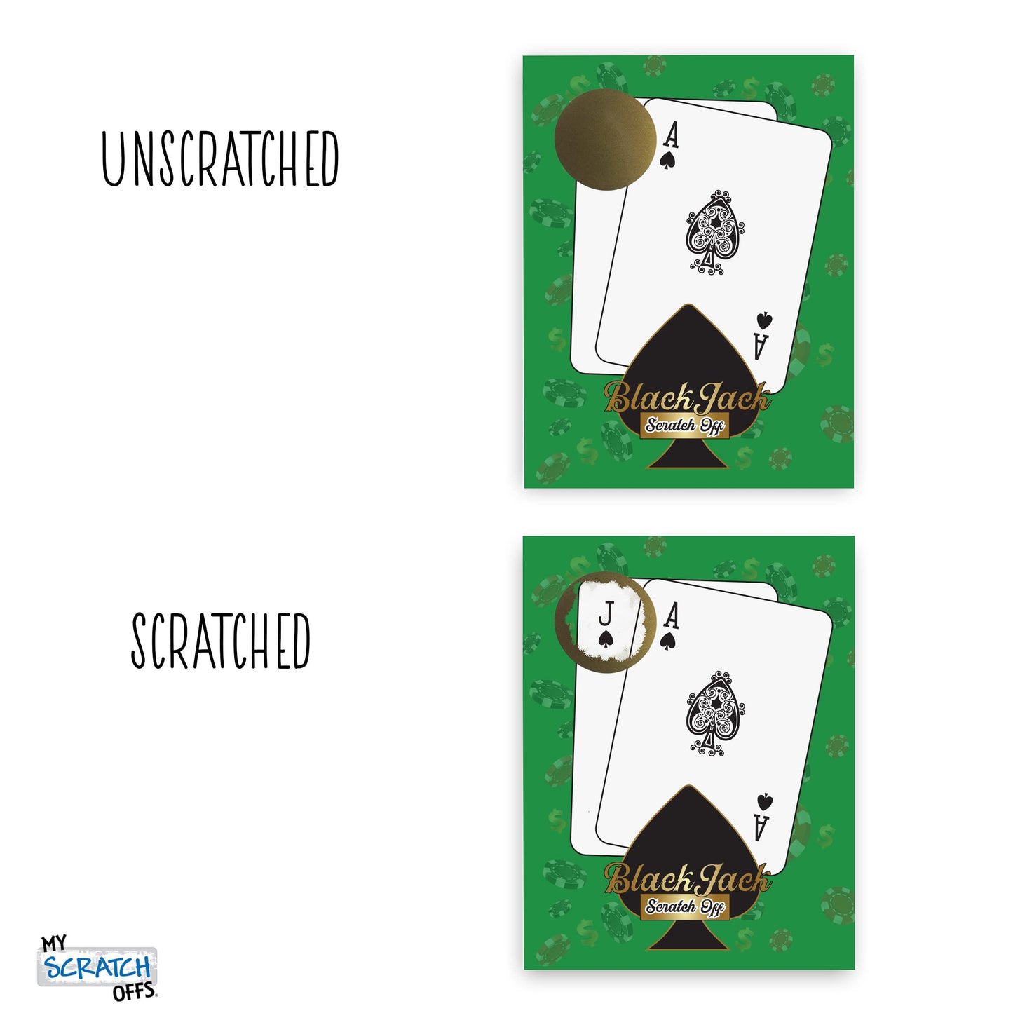 My Scratch Offs Casino Night Scratch Off Games 26 Pack, Blackjack