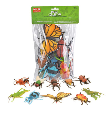 Wild Republic Insect Polybag, Kids Gifts, Educational Toy, Party Favors, 10 Pieces