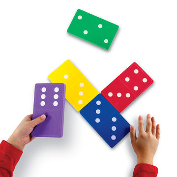 Learning Resources Jumbo Foam Dominoes - Board Games, Math Manipulatives , Counting and Problem Solving, Patterning Skills, Gifts for Boys and Girls