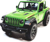 Kinsmart Compatible with Jeep Wrangler Rubicon 2018 Lime Green Open Top Conv 1/34 Scale Diecast Car