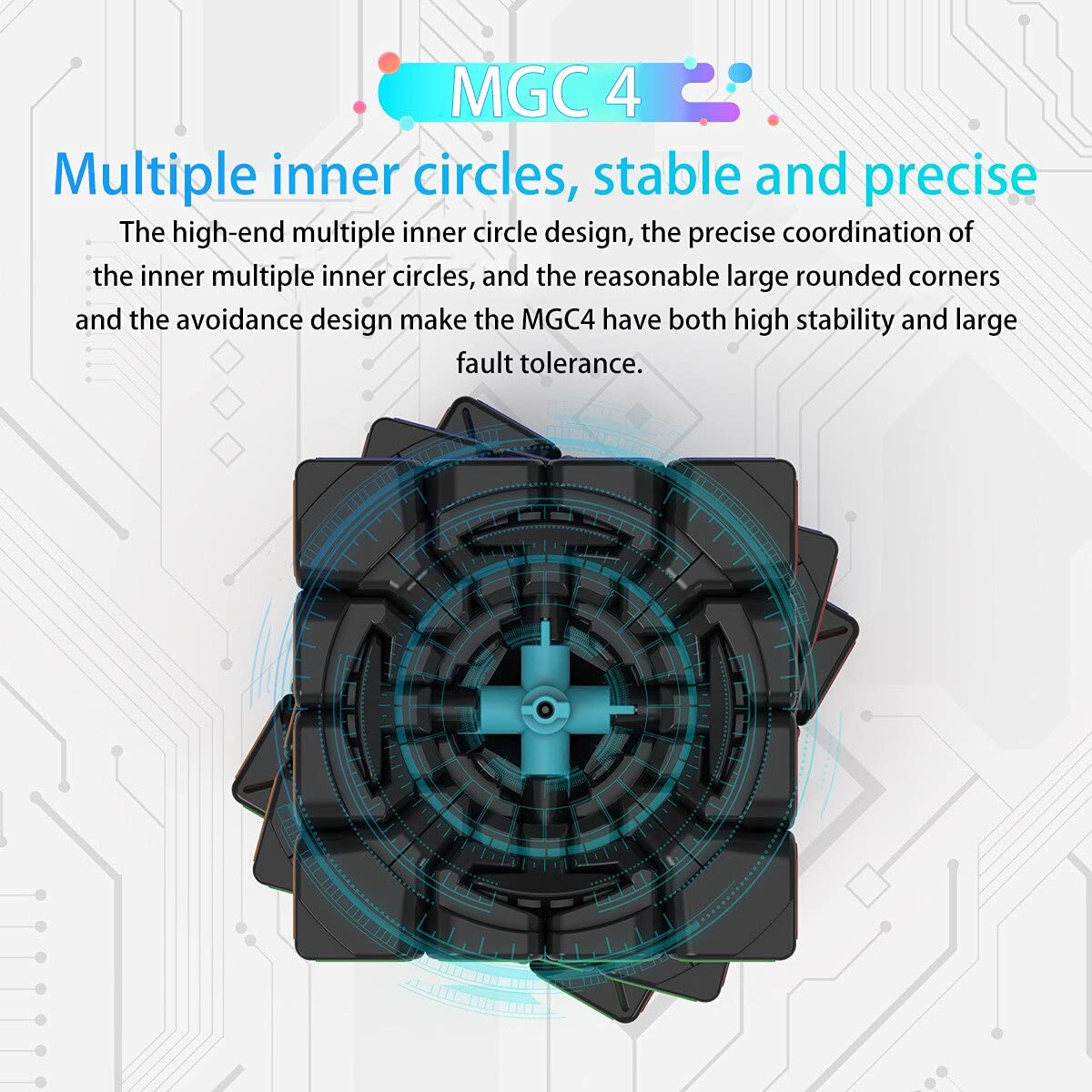 CuberShop YJ MGC 4x4 Magnetic Stickerless Speed Cube, Yj Mgc 4 4x4 Flagship, 4 by 4 yj mgc Professional 60mm stickerless Cube, YongJun MGC Series Best