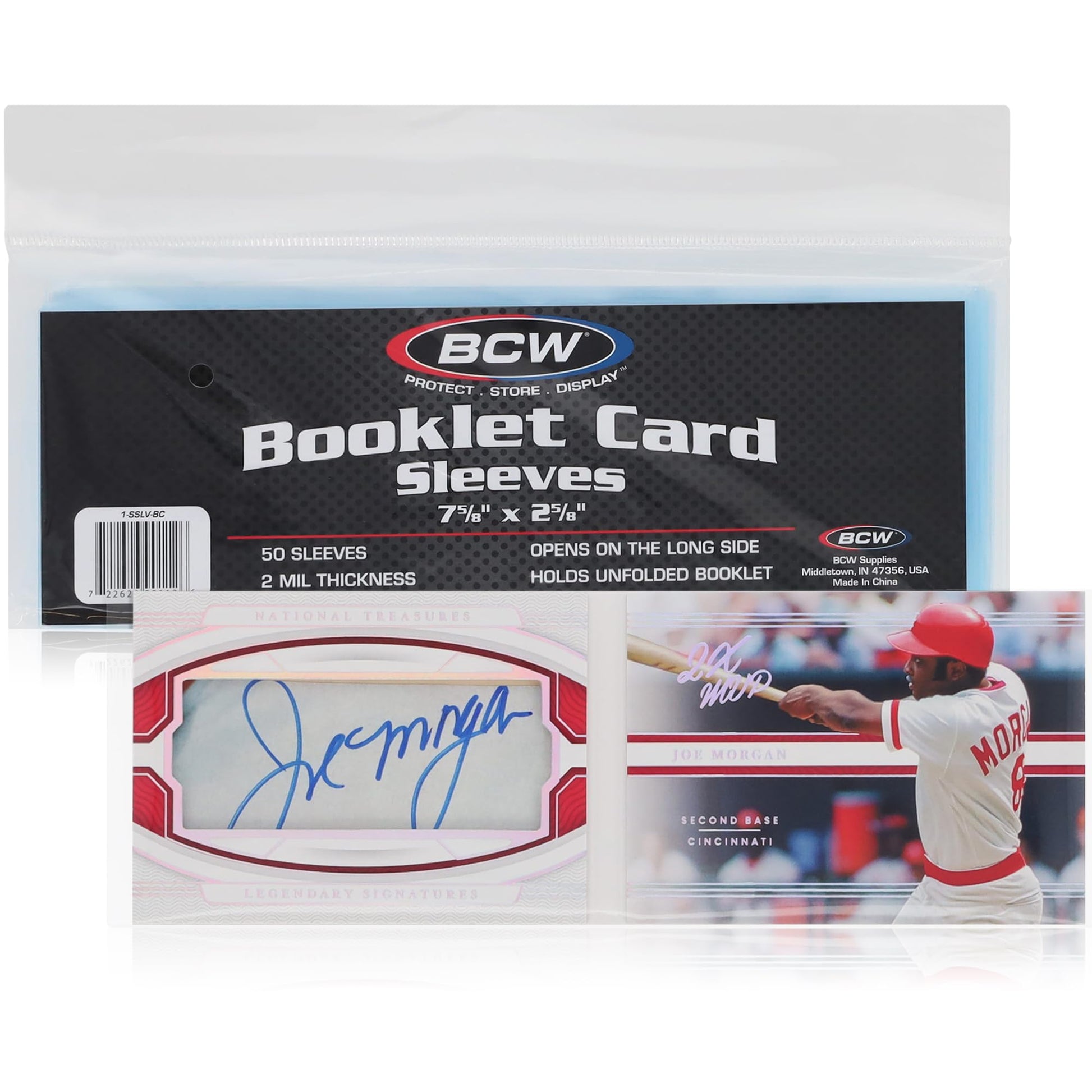 BCW Booklet Card Sleeves - 50 Pack | Crystal Clear Polypropylene Sleeves for Ultimate Preservation and Display | 7 3/8 x 2 5/8 Inches | Acid-Free