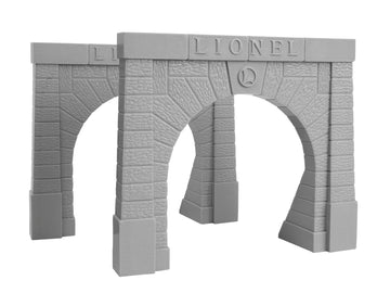 Lionel Railroad Tunnel Portal Structures (2-Pack), Model Train Tunnel Accessories with Realistic Brick Design, Train Layout Scenery for Model