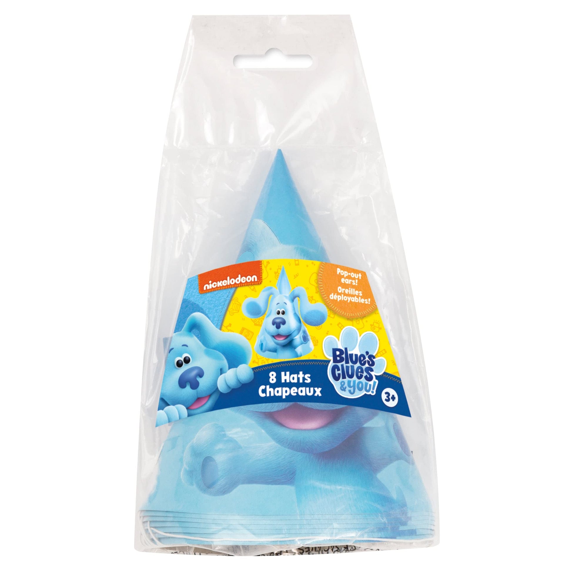 Unique Blue's Clues Party Hats with Pop-Out Ears - 8ct