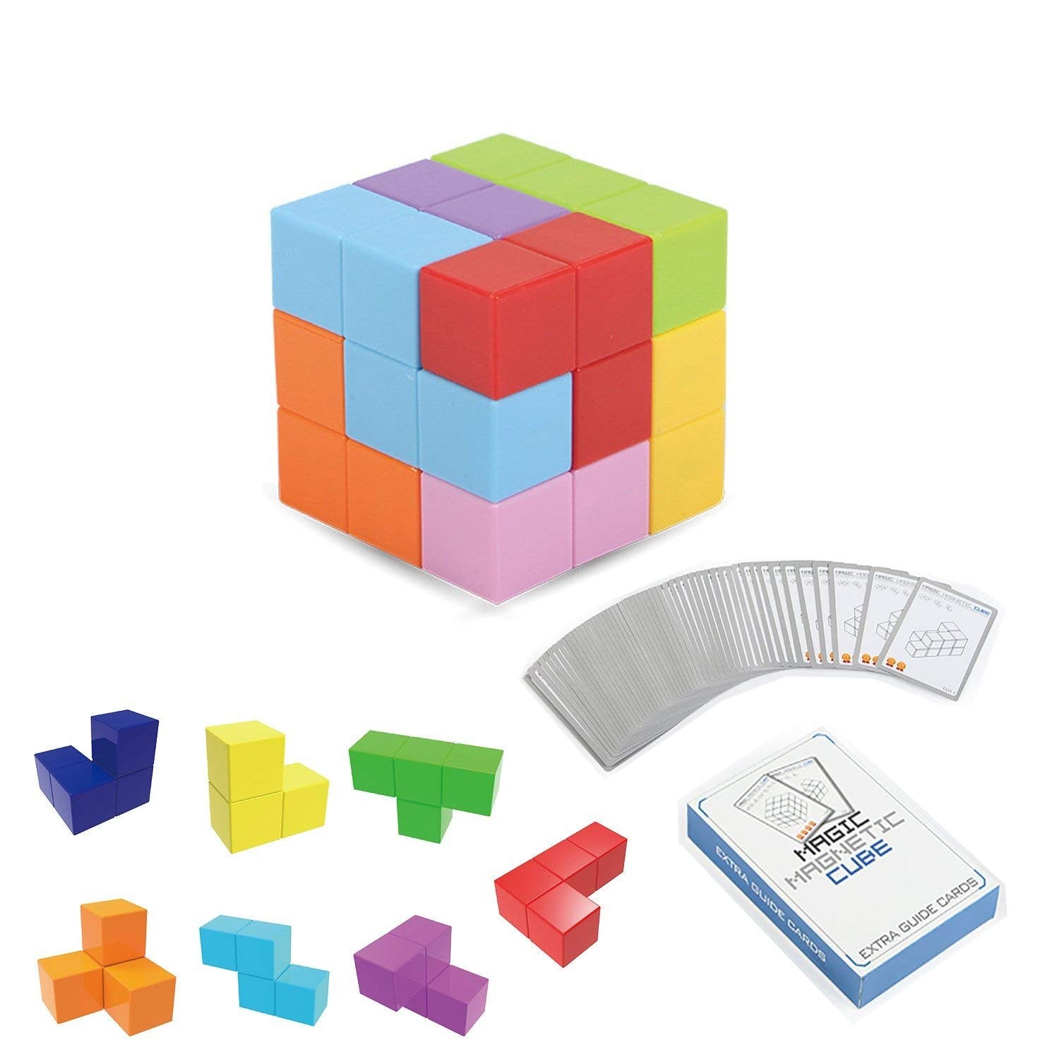 Magnetic Soma Cube Block - Educational Puzzle Toys for Kids Stress Relief