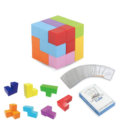 Magnetic Soma Cube Block - Educational Puzzle Toys for Kids Stress Relief