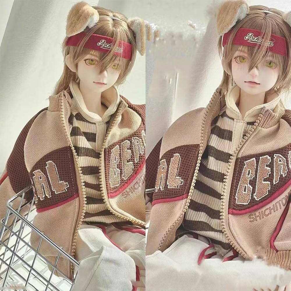 niannyyhouse BJD Doll Clothes for 1/4 Ball Jointed Dolls, Headwear, Coat, Sweater, Pants, Action Figure Dress Up Accessories