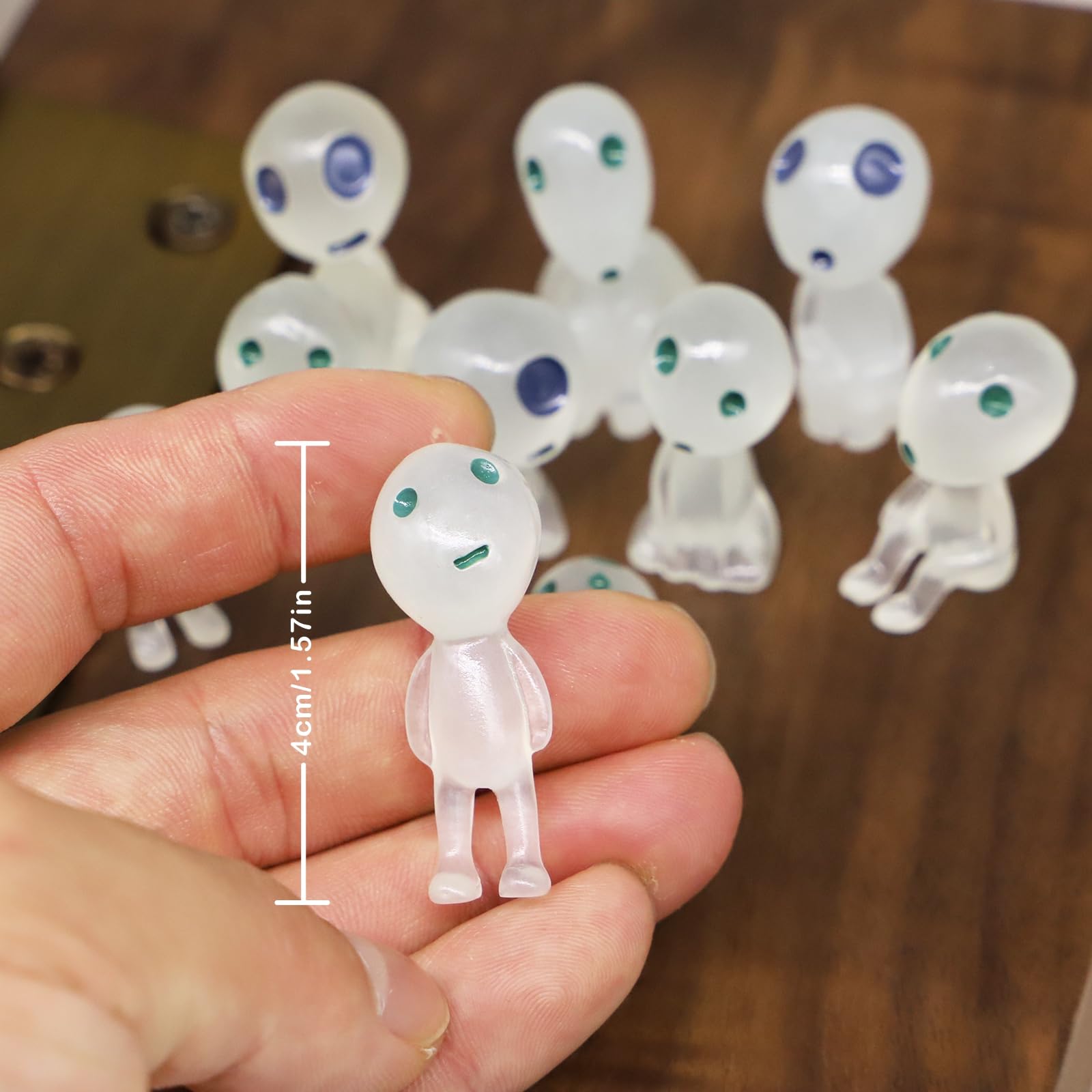 Miniature Cute Glow Elves, Dollhouse Mini Resin Glow Elves, for Fairy Garden, Terrarium, Halloween, Landscape Garden, Potted Plants Decoration (10PCS)