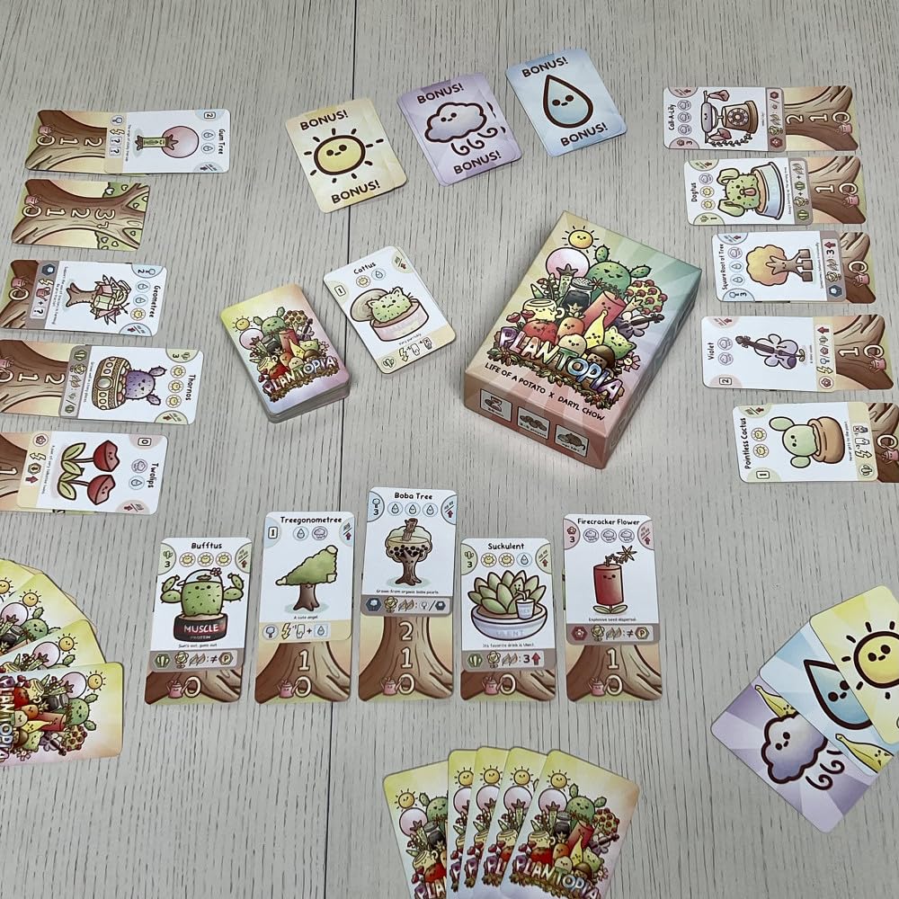 Barrel Aged Games: Plantopia - Plant-Themed Card Game, Grow The Best Garden, Adorable Illustrations & Hilarious Puns, Ages 10+, 2-5 Players, 30 Min