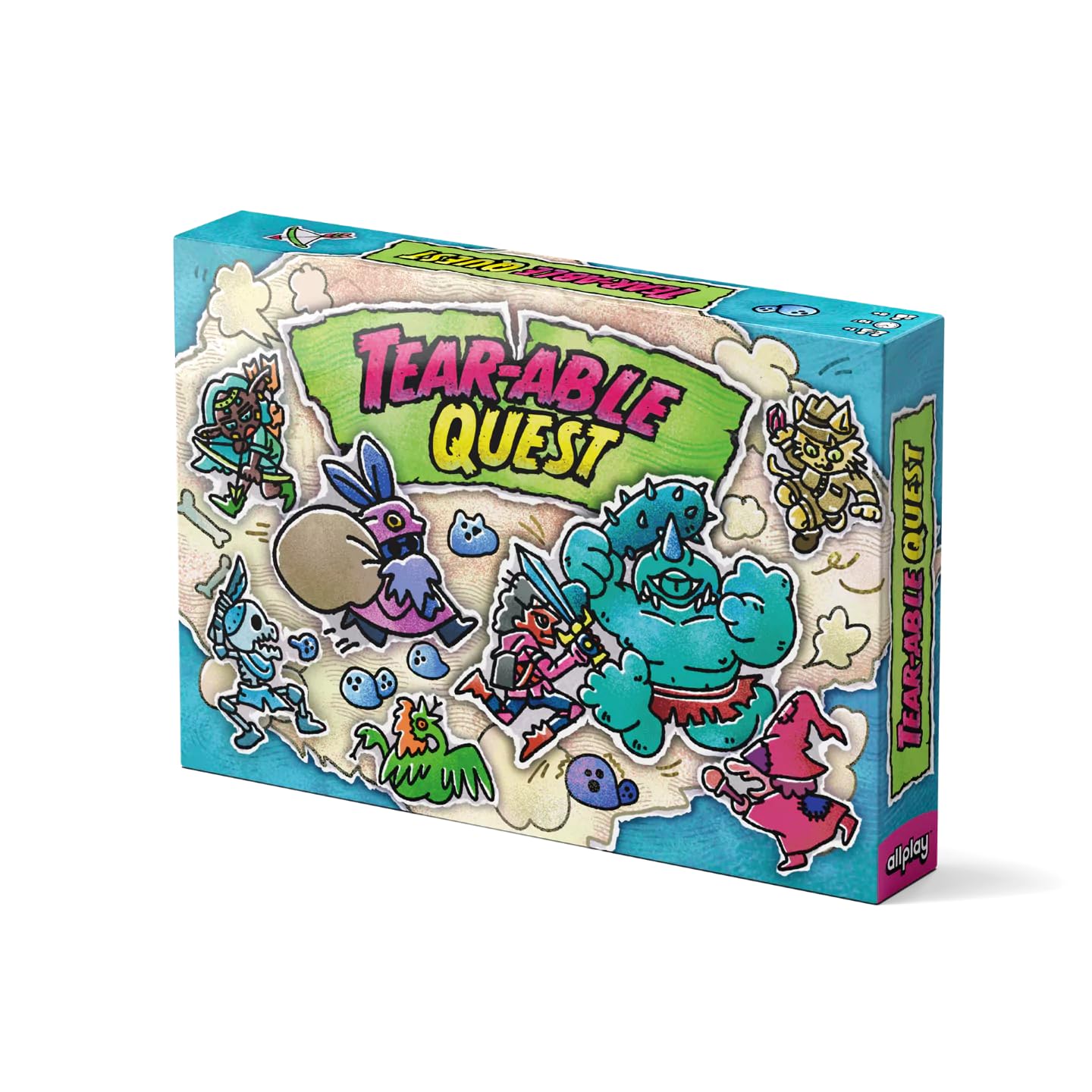 Allplay Tearable Quest Board Game for Adults, Kids, and Families - Tear The Actual Game to Shreds to Complete Quests - Hilarious and Unique
