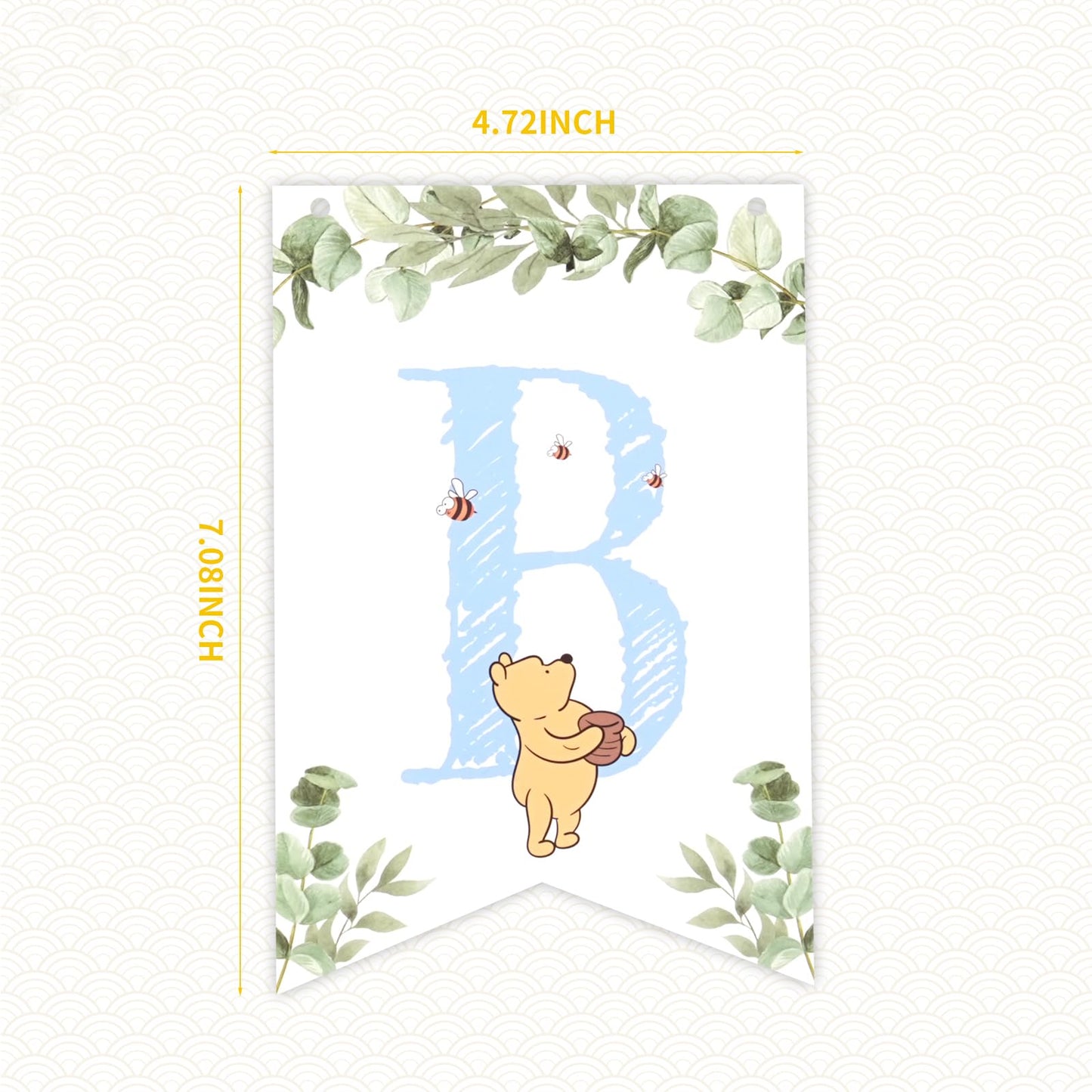 Winnie IT'S A Boy Banner for Baby Shower Decorations Boys Baby Shower Banner for Boys Party Birthday Decorations