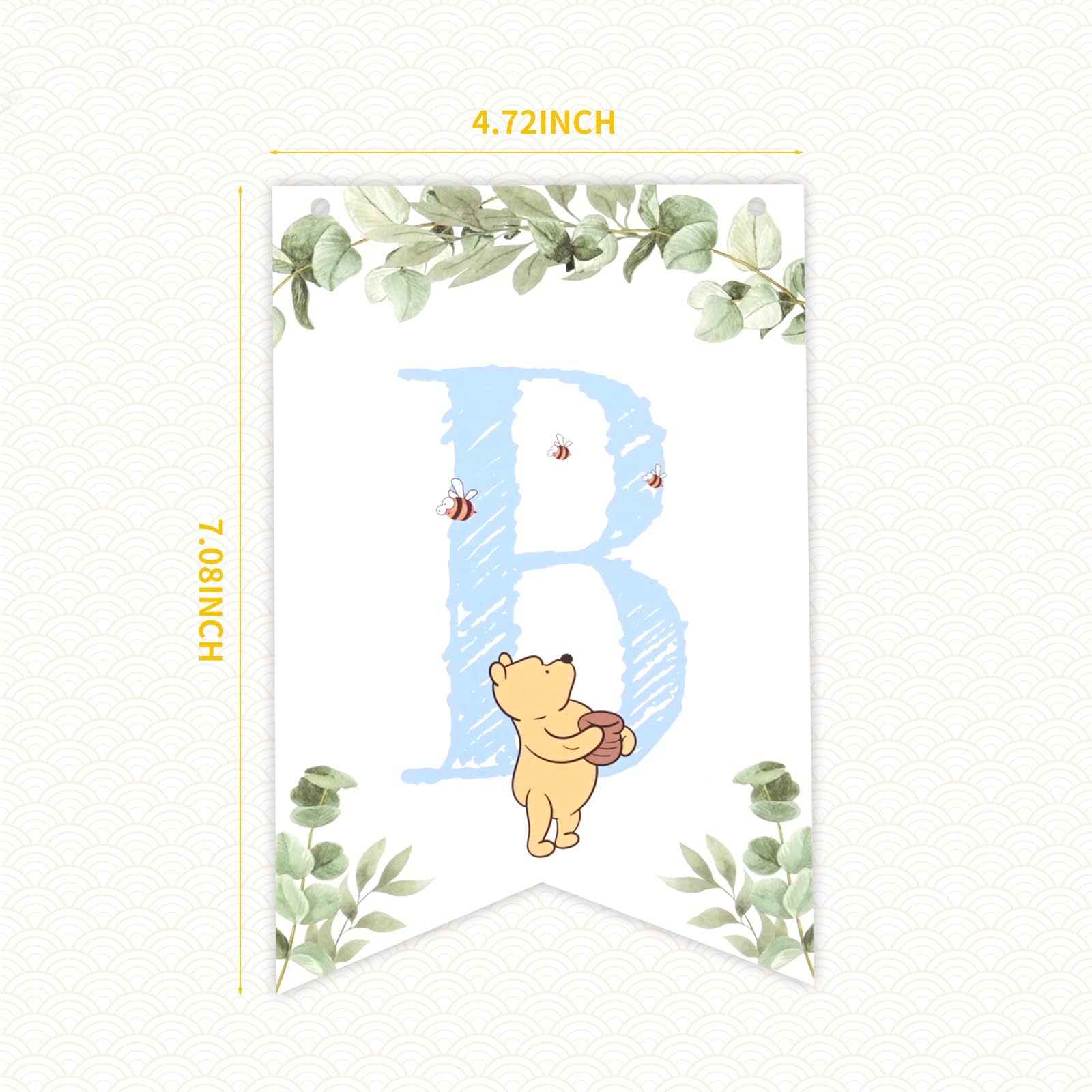 Winnie IT'S A Boy Banner for Baby Shower Decorations Boys Baby Shower Banner for Boys Party Birthday Decorations
