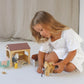 Tender Leaf Toys - The Stables - 13 Pcs Imaginative Horse Stables Play Set with and Accessories - Animal Learning Pretend Play and Promote Creativity