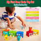 TAICORE Toddler Toy Strain Set, Learning Counting Matching Lock and Key Kids Toys, Includes 6 Themed Cars and Finger Animal, for 2-5 Year Old Boy Girl
