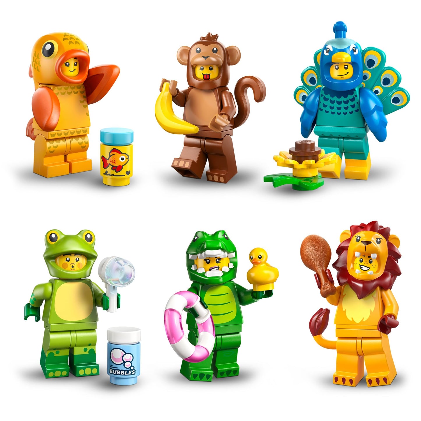 LEGO Minifigures Animal Series 28 6 Pack - Kids Toys in Sealed Mystery Boxes - Animal Themed Figures to Collect - Birthday Party Favors & Gift Idea