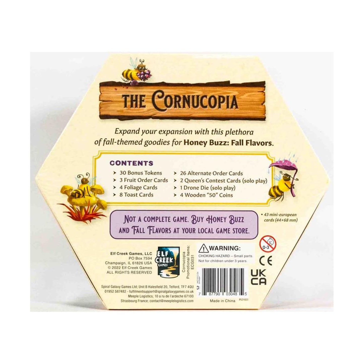 Honey Buzz Fall Flavors: The Cornucopia Promo Pack - Promo Expansion for Honey Buzz Board Game | New Order Cards, Solo Content & Cornucopia Bonus