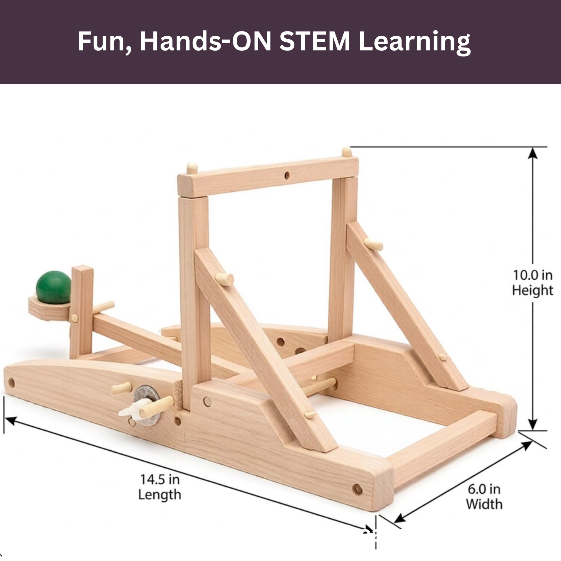 PATHFINDERS Medieval Catapult STEM Building Kit | Wooden Catapult Model | Mechanical Engineering, Physics & Historical Siege Project
