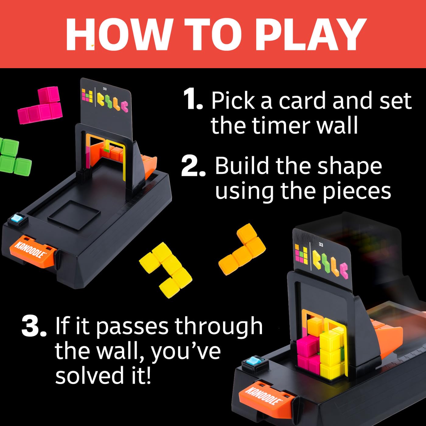 Educational Insights Kanoodle Shape Escape - Brain Teaser Puzzles for Kids Ages 8-10, 3D Spatial Puzzle Games for Adults, Teens and Kids, Problem