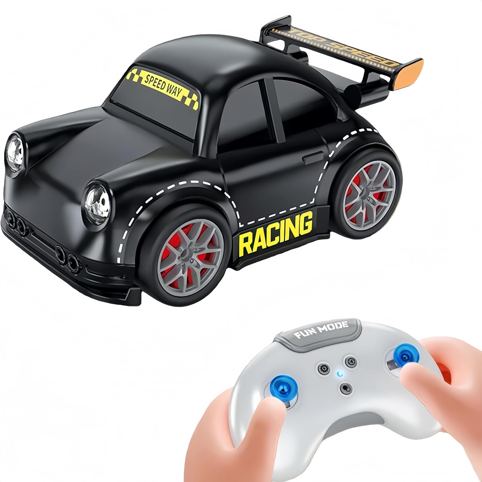 PanniOhye 3-in-1 Smart RC Car with Follow & Escape Modes, 360° Stunt Drift, Voice/Light Effects, and Pet Play Mode, 4WD Remote Control Car Toy