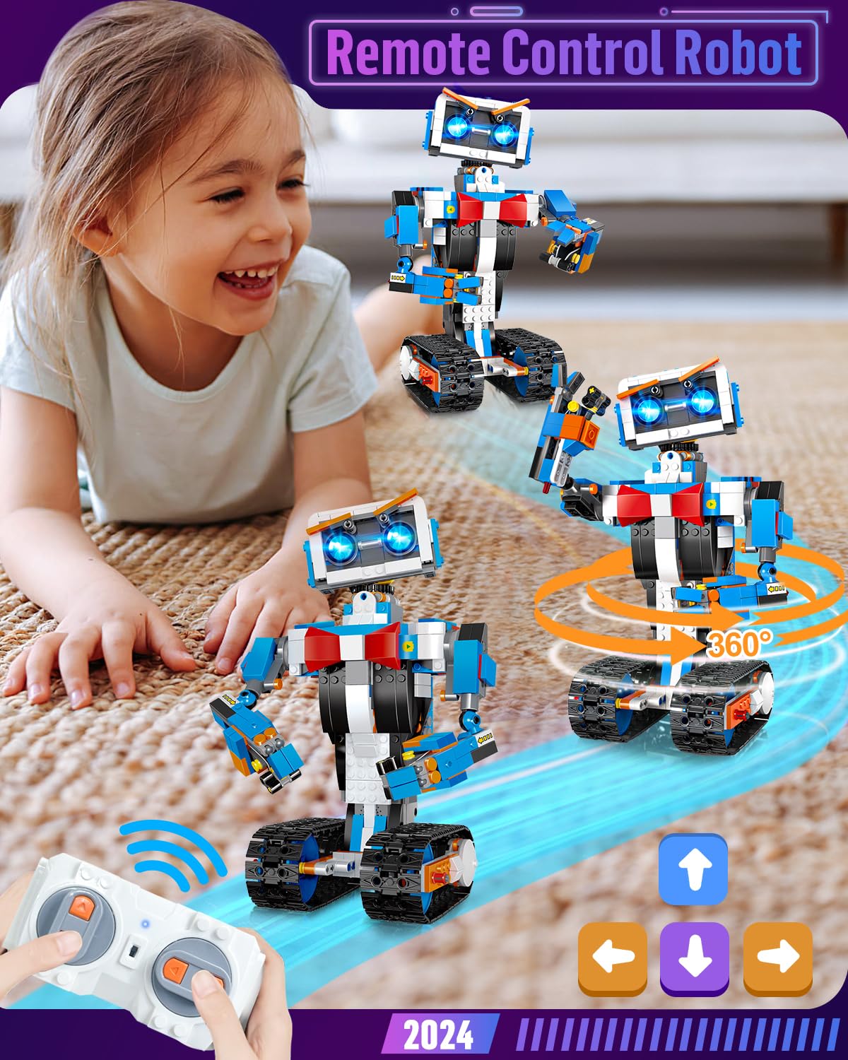okk STEM Robot Toys for Kids 8-12, APP RC Control Programmable Building Kit