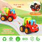 ORWINE Inertia Toy Early Educational Toddler Baby Toy Friction Powered Cars Push and Go Cars Tractor Bulldozer Dumper Cement Mixer Engineering